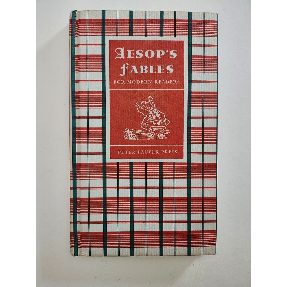 1957 Aesop's Fables For Modern Readers Vintage Hardcover Peter Pauper Press Red
